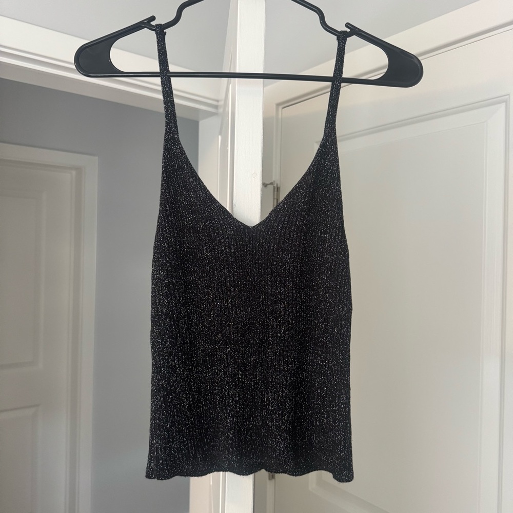 Shimmering Black & Silver Tank